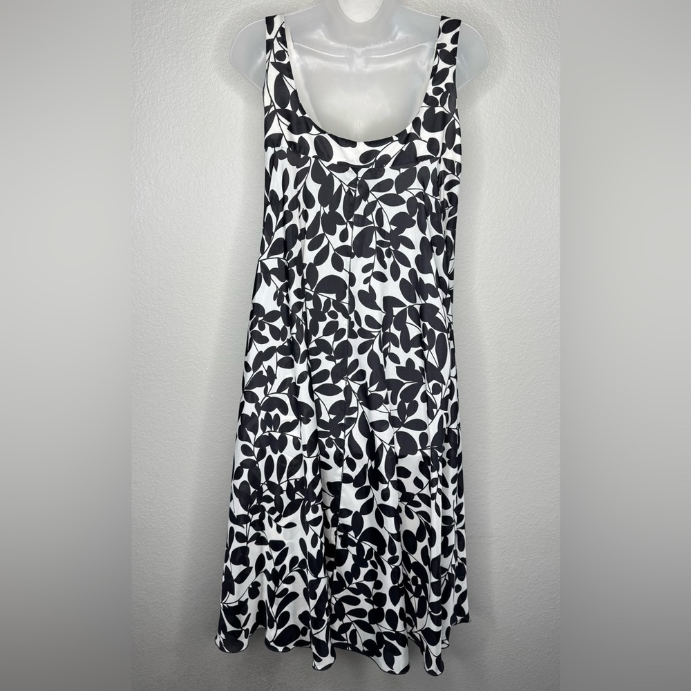 Dolce & Gabbana Leaf Print 100% Silk Babydoll‎ Dress | IT 42 US 6 Rare Designer - Picture 4 of 7